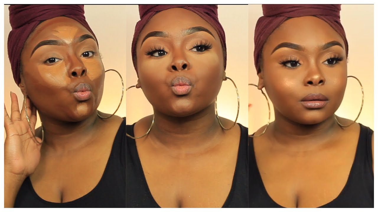 Makeup Tutorial for Black Women |How To: Highlight and Contour | beginner friendly