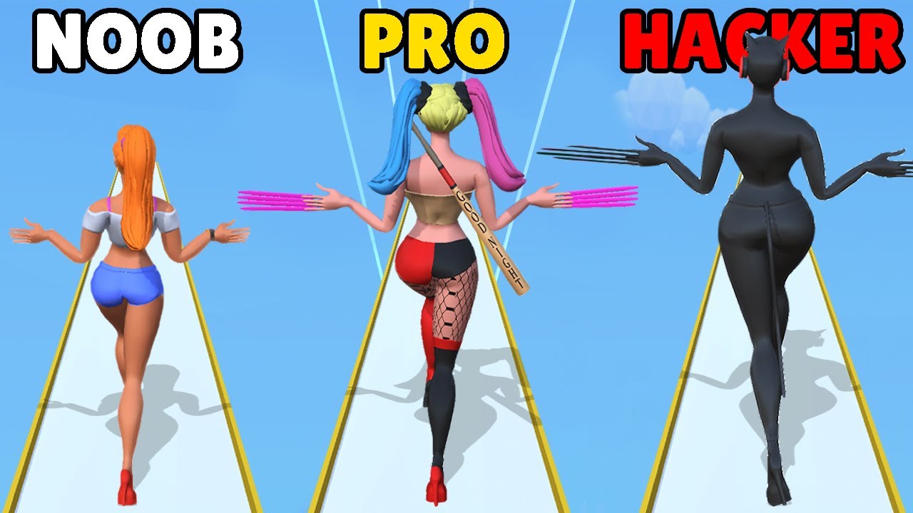 NOOB vs PRO vs HACKER in Nail Woman