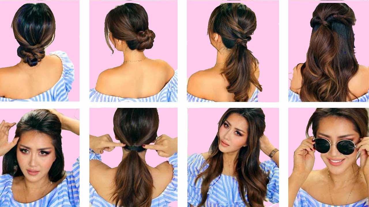 TOP 5   LAZY EVERYDAY HAIRSTYLES with PUFF   QUICK & EASY BRAIDS & UPDO for Long  Medium HAIR