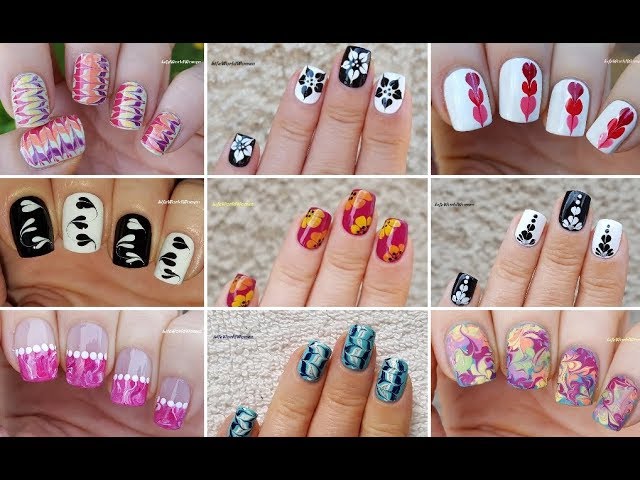 NAIL ART COMPILATION #6 – Ideas For Dry MARBLE NAILS / Life World Women