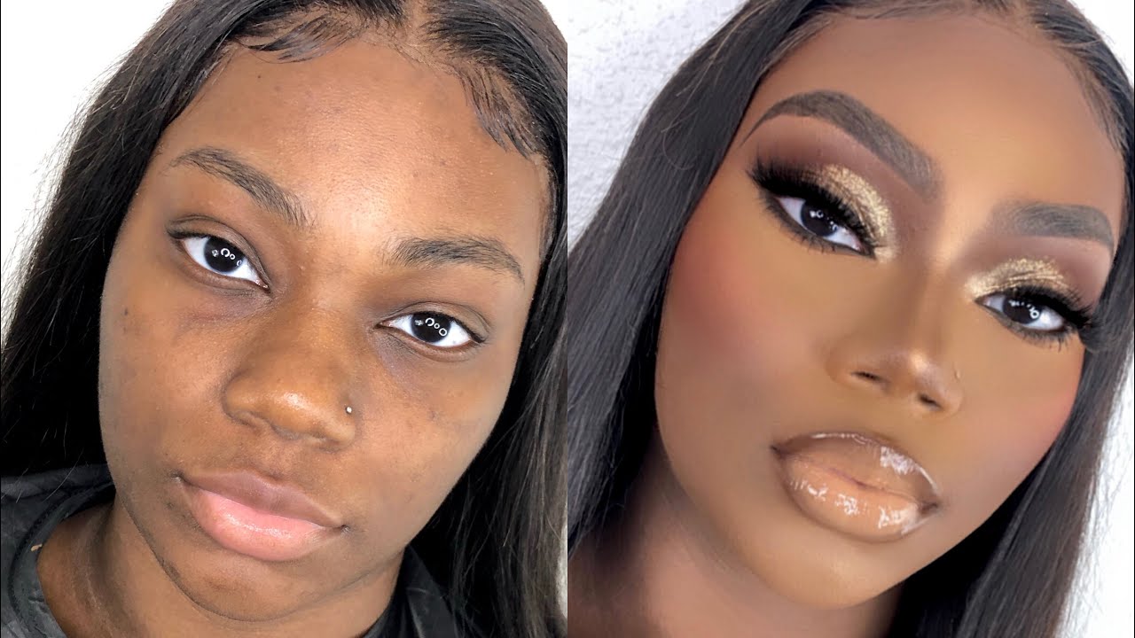 Darkskin Client tutorialX glitter glam