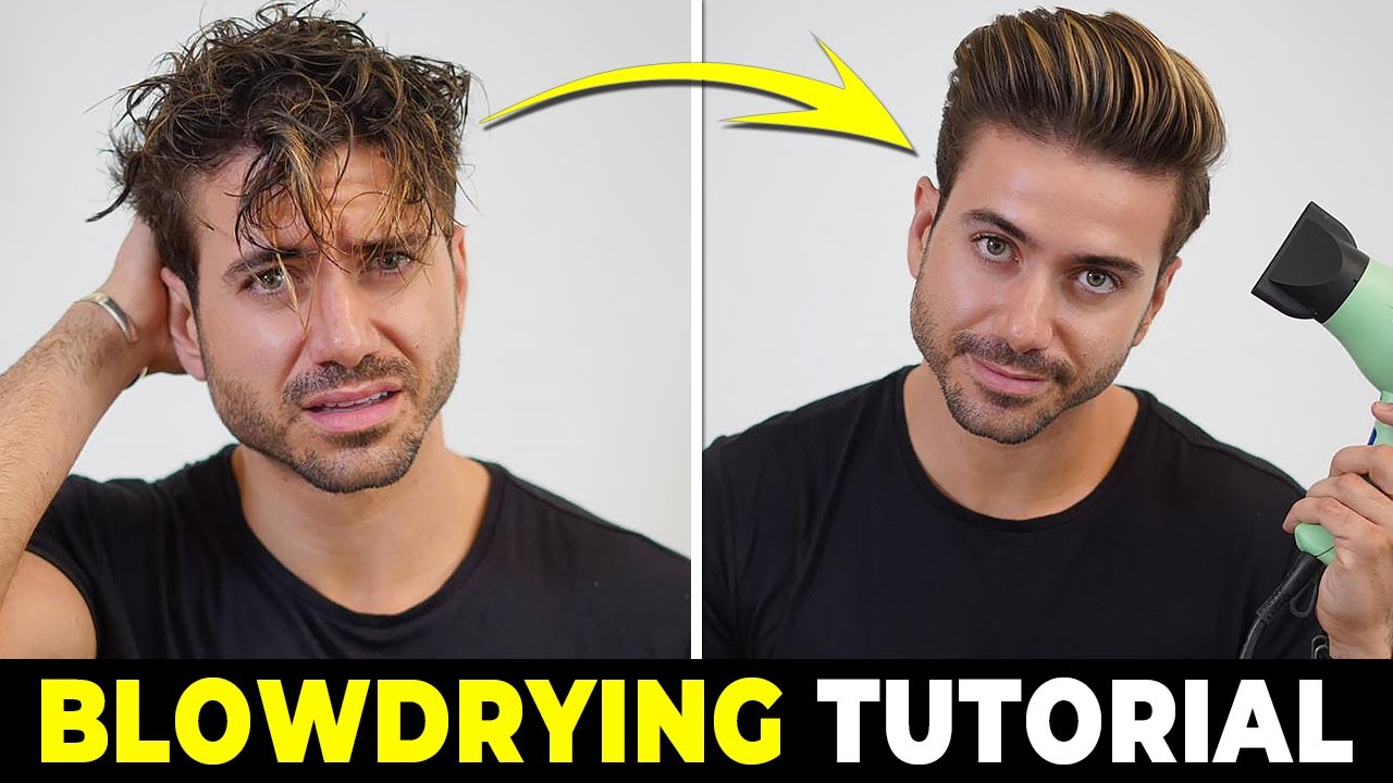 HOW TO USE A HAIR DRYER | Blowdrying Tutorial | Men’s Hairstyle Tutorial 2019