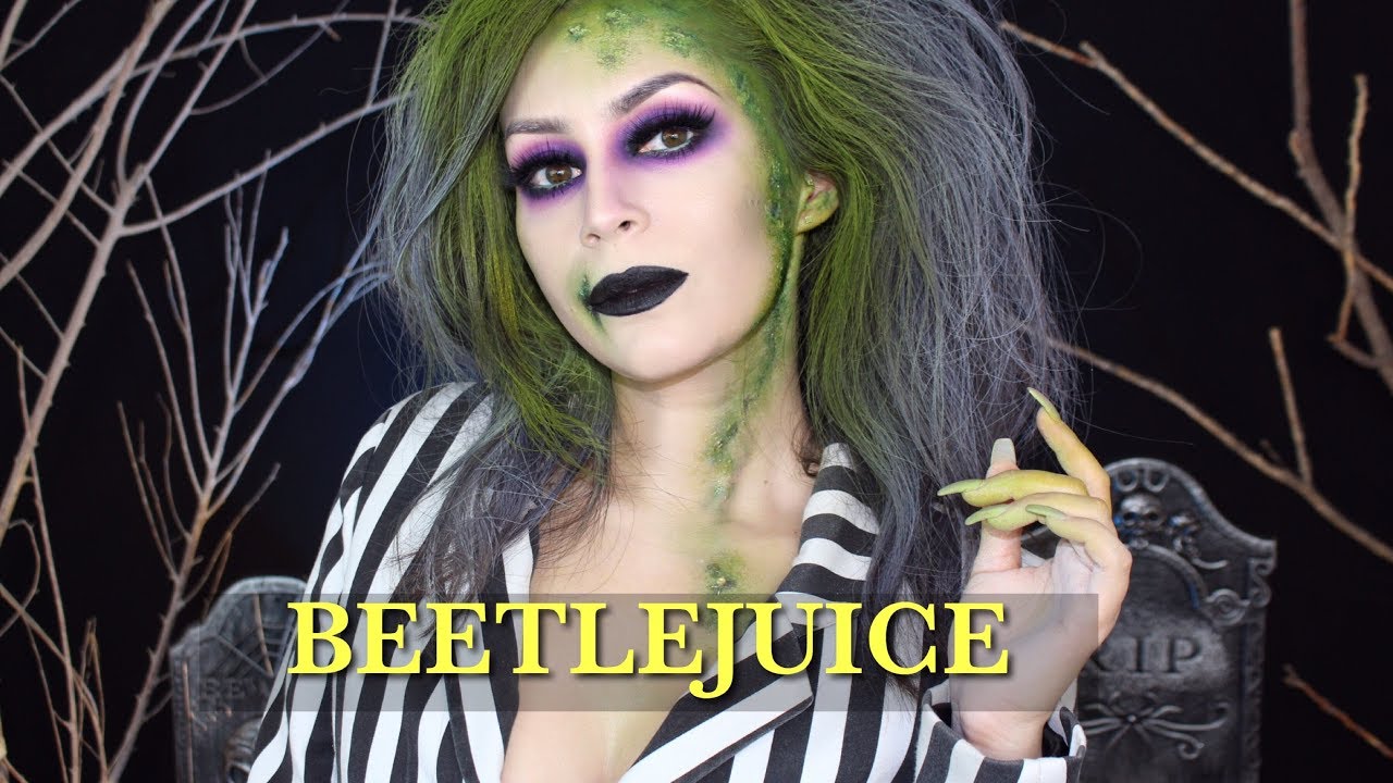 BEETLEJUICE Halloween makeup tutorial l Beetlejuice girl version l cflowermakeup