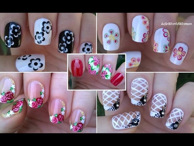 NAIL ART COMPILATION #3 – Beautiful Flower Nails / Life World Women