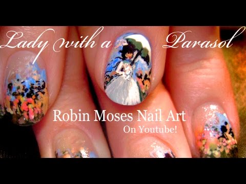 Monet Nails | Woman with a Parasol Nail Art Design Tutorial