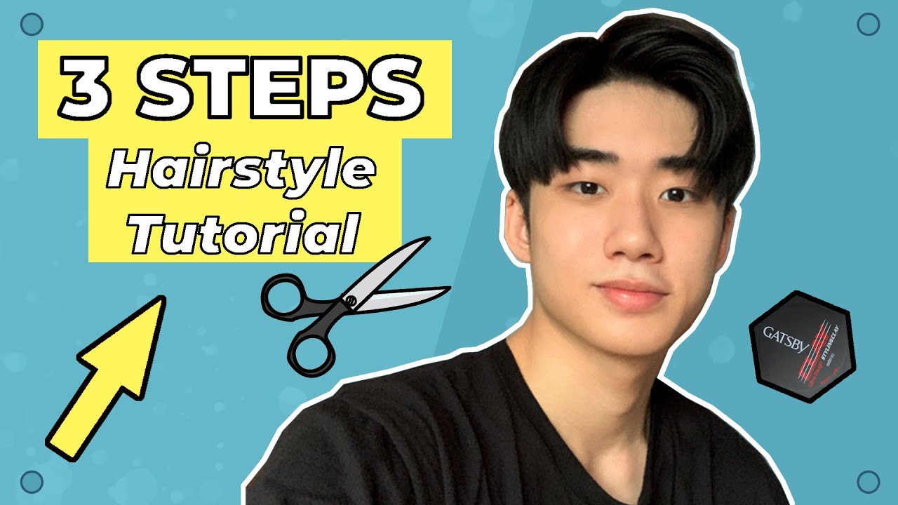 EASY 3 steps Center Parting Hairstyle Tutorial for Men (Korean Hairstyle)