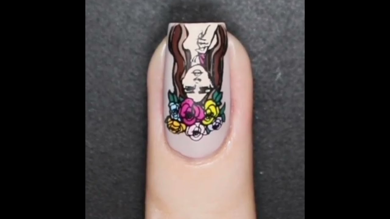 Woman Flowers Nails #shorts