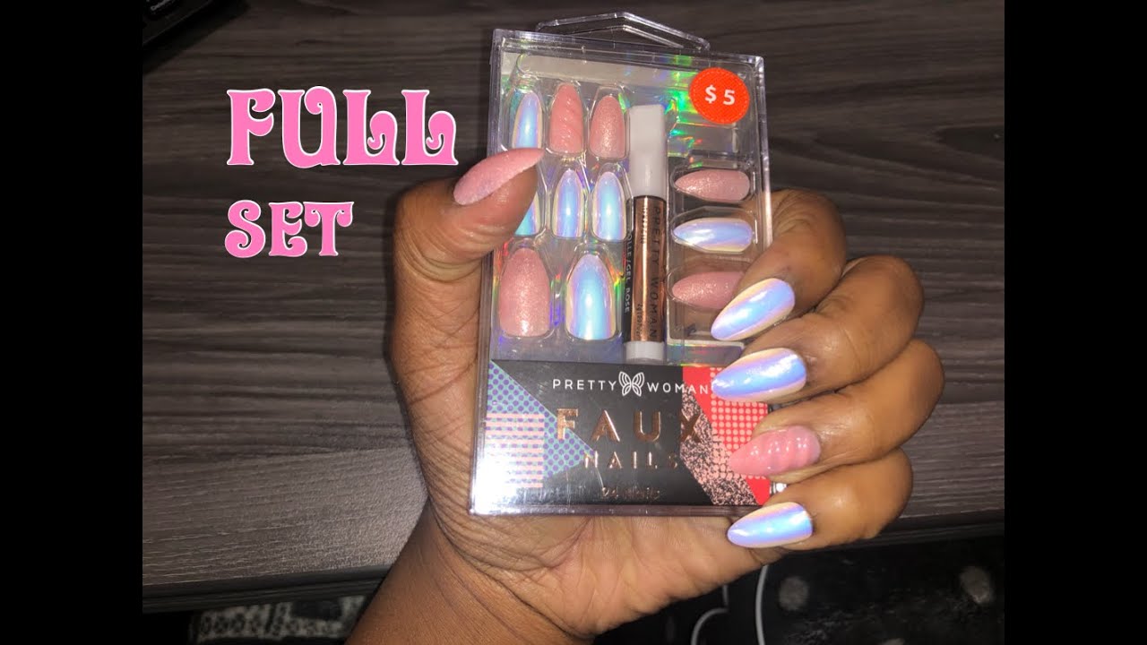 Full Set Nails @Home $5 Press Ons (Cute & Easy To Do )