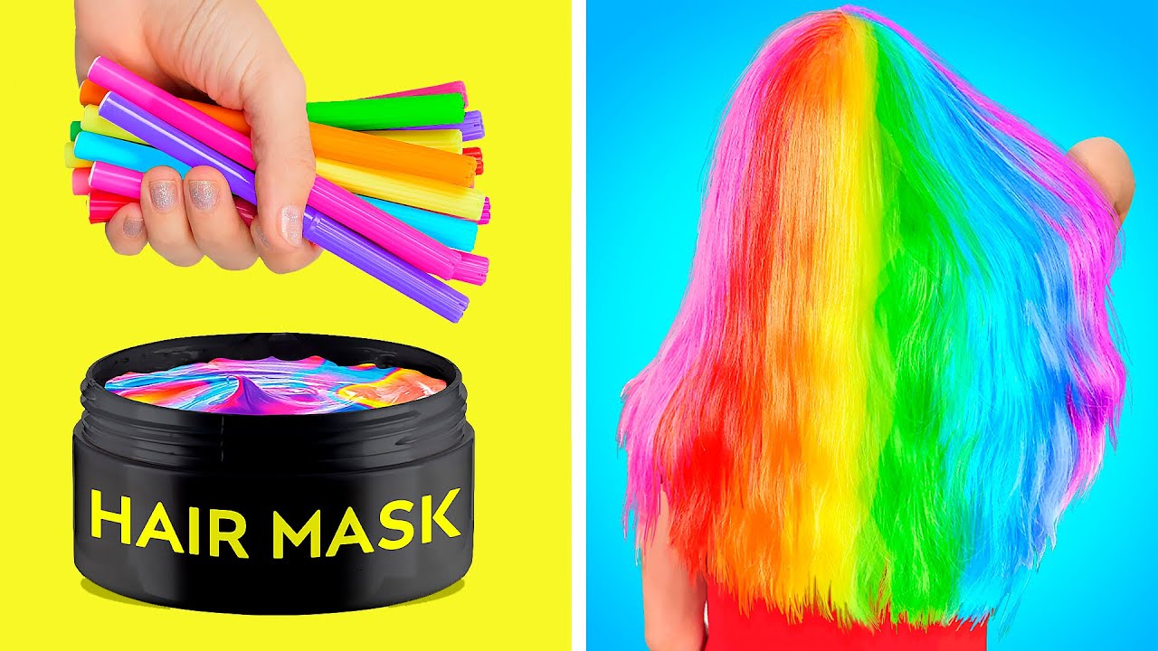 COOL BEAUTY HACKS TO BECOME POPULAR || Rainbow School and Mixing 10000 Skittles by 123 GO! SCHOOL