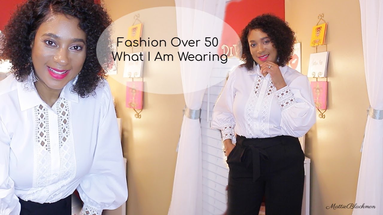 Outfit of the Day: White Lace Poplin Bib Blouse  Fashion Style Woman Over 50 | What I Am Wearing