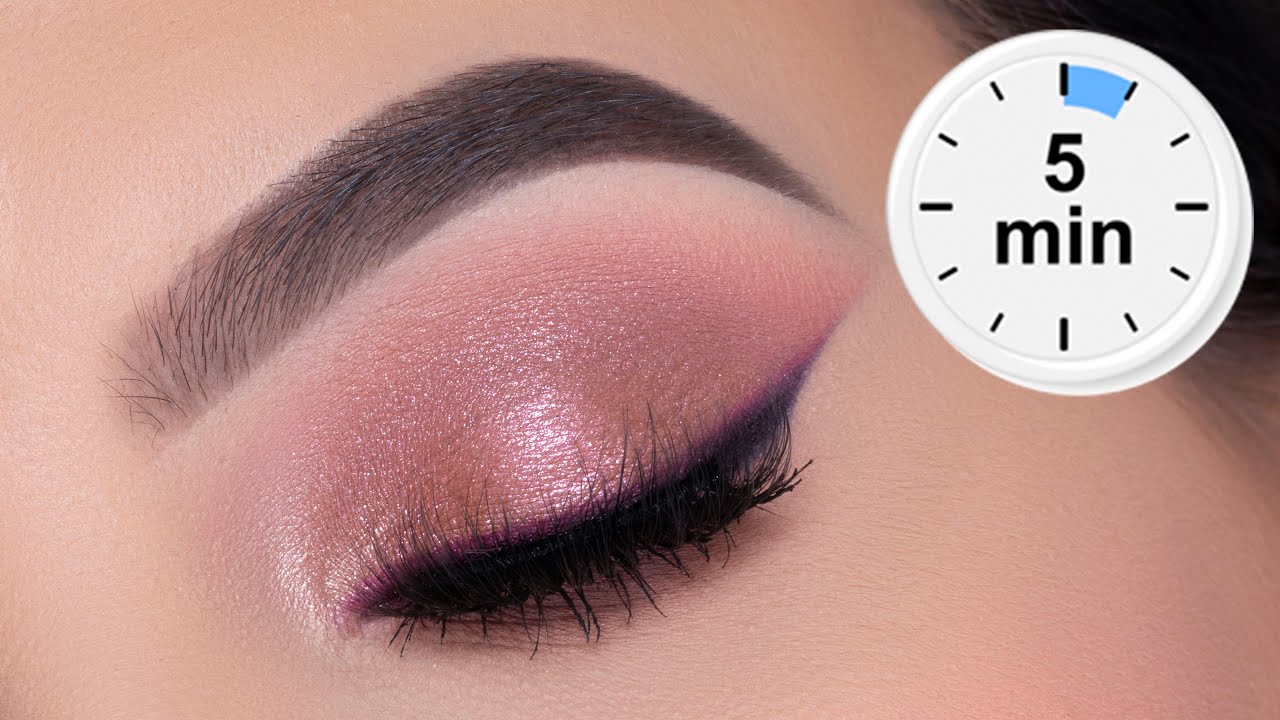 5 MINUTE Soft Glam Eye Makeup Tutorial | Rose Gold Eye Look