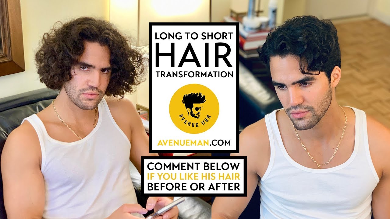 Men’s  Wavy Long to Short Hair Transformation |  Hairstyle With Avenue Man Hair Products