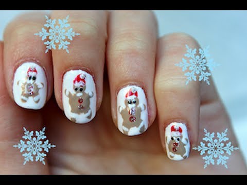 Gingerbread Men Nails! | CloeCouture