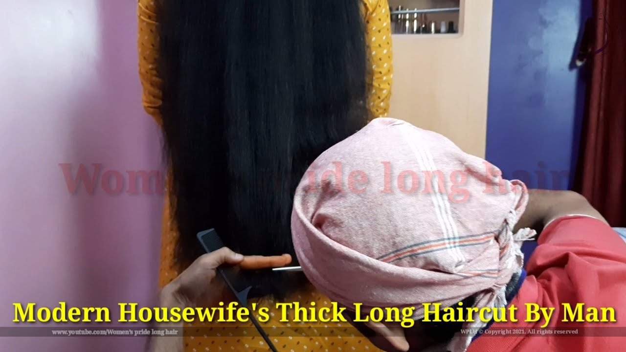 Modern Housewife’s Thick Long Haircut By Man |Teaser| Short Film| Haircut Story| Long Haircut By Man