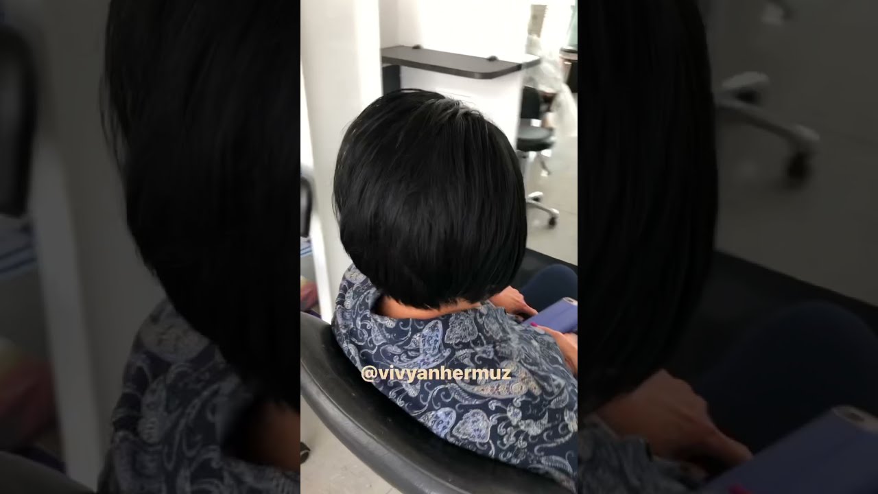 Hair transformation Bob haircut for women #vivyanhermuz #hair #hairstyle #haircut #bobhair #howto