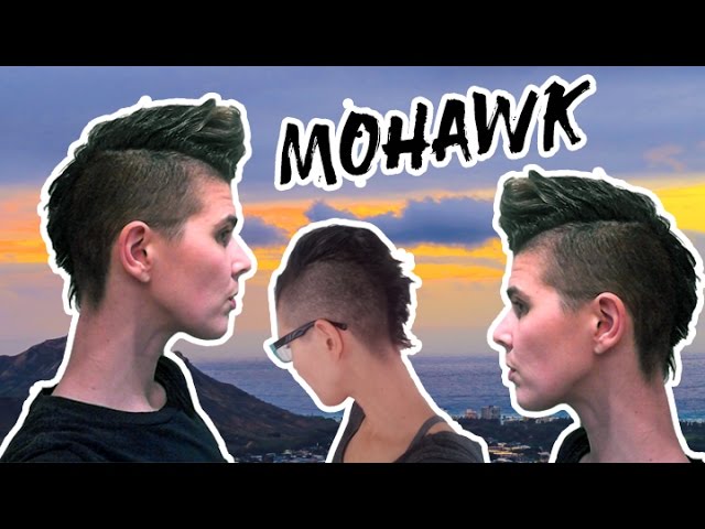 Mohawk Haircut For Women with Clippers   Punk Rock Hairstyle  DIY At Home   SideCut for Girls