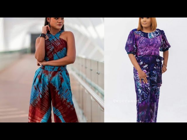 Trendy and latest adire jumpsuit styles for ladies 2022# woman fashion# inspiration#adirefemalestyle