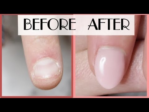 Nail biter transformation with gel | Young Nails Concealer pink gel