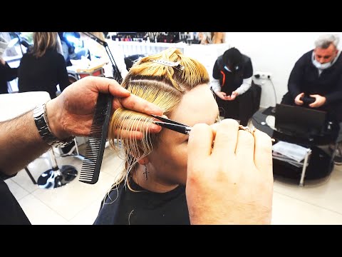 SUPER HAIRCUT TRANSFORMATION – BLONDE WOLF CUT TO SHORT MODERN MULLET