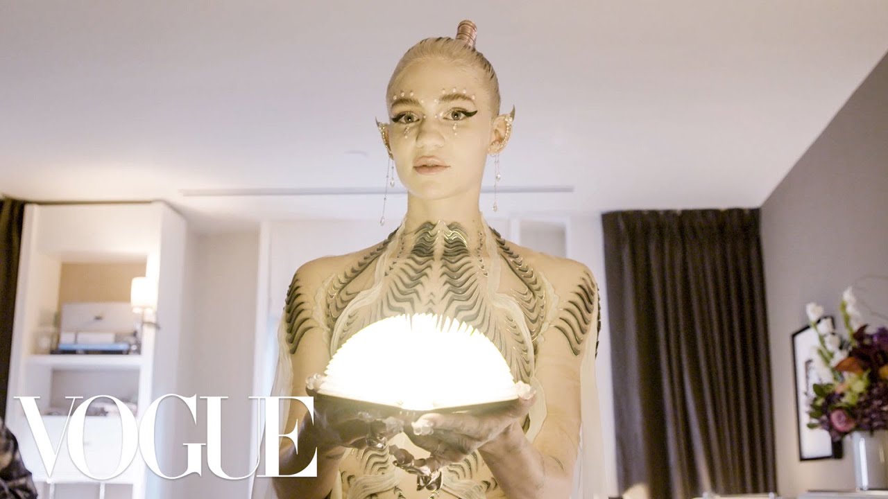 Grimes Gets Ready for the Met Gala | Vogue