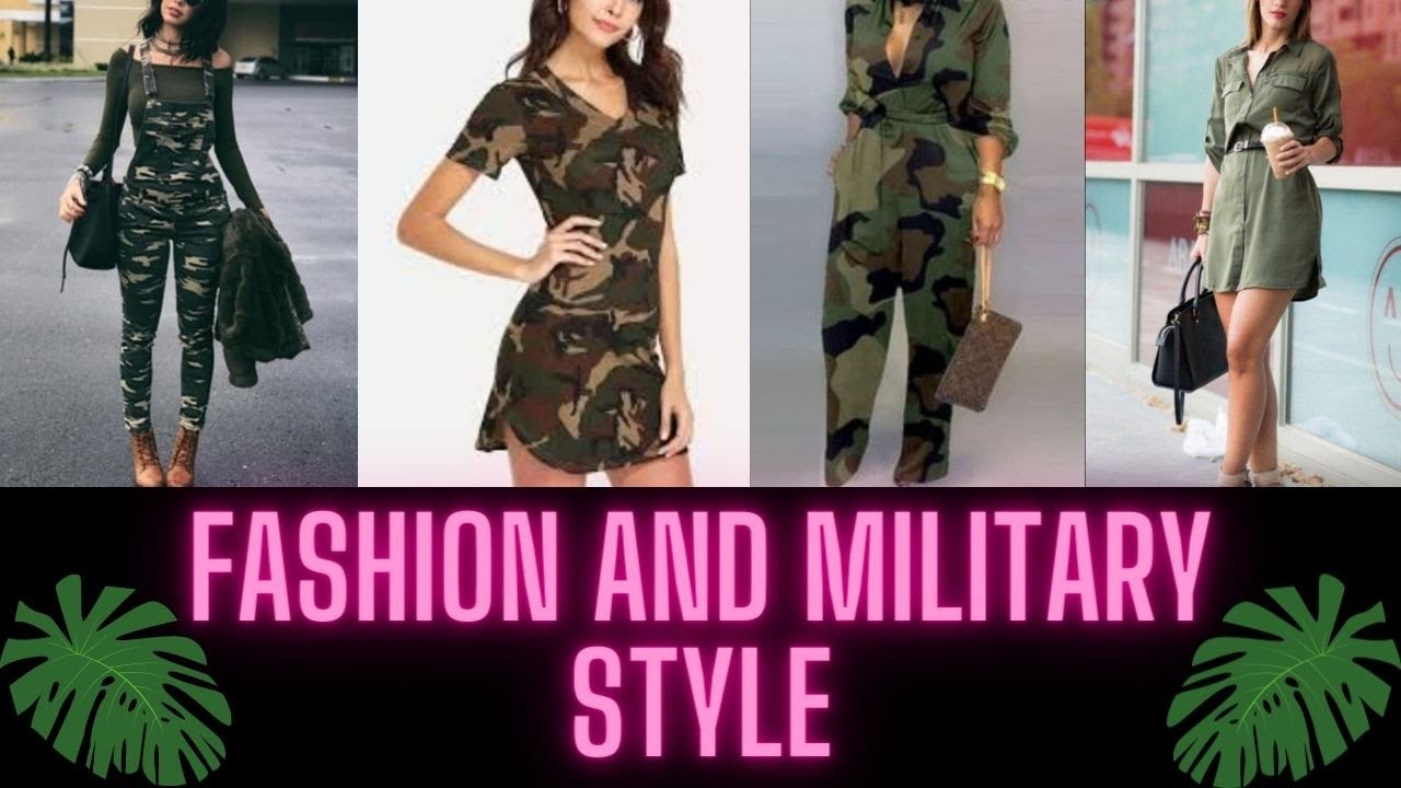 fashion and military style woman