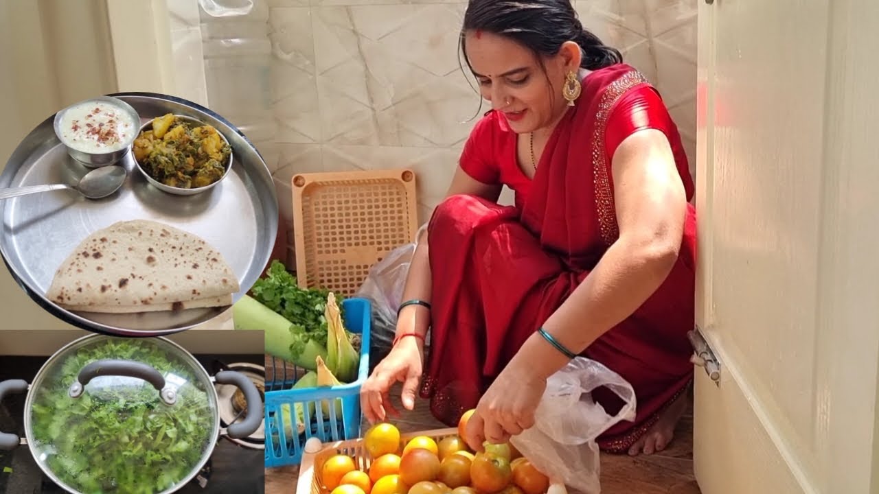 Naye Ghar Me Mera Subah Se Routine…Mahilaon  Ki Chhutti Nhi Extra Duty HaiPalak Majedar Recipe