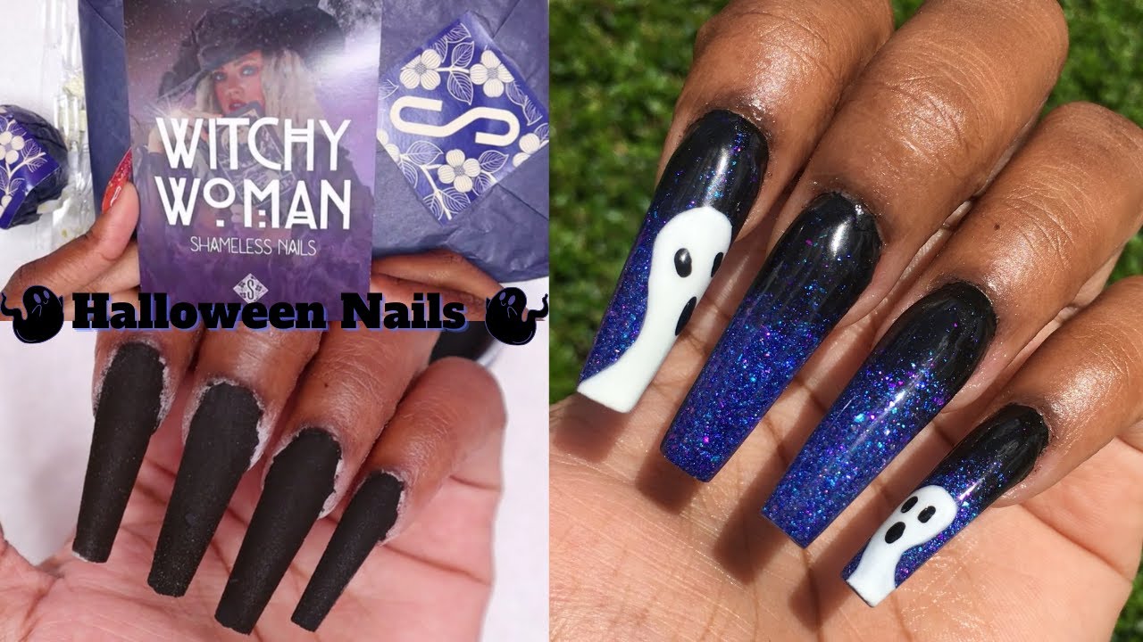 SHAMELESS NAILS WITCHY WOMAN COLLECTION | Halloween Nails Using Dip Powders With Tips