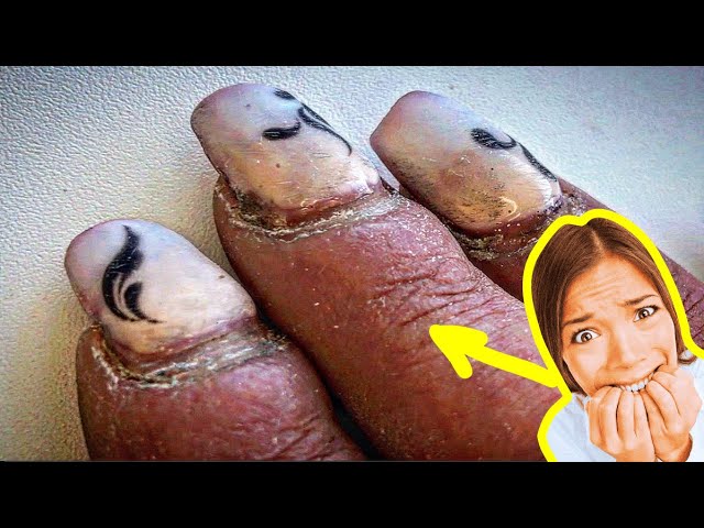 FULL VERSION: GREATEST HADWORKER RUSSIAN WOMAN DIRTY GEL NAILS TRANSFORMATION AT HOME TUTORIAL