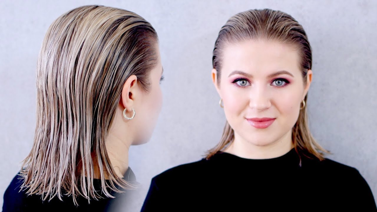 How To Achieve the “Wet” Slicked Back Hairstyle: SUPER EASY!